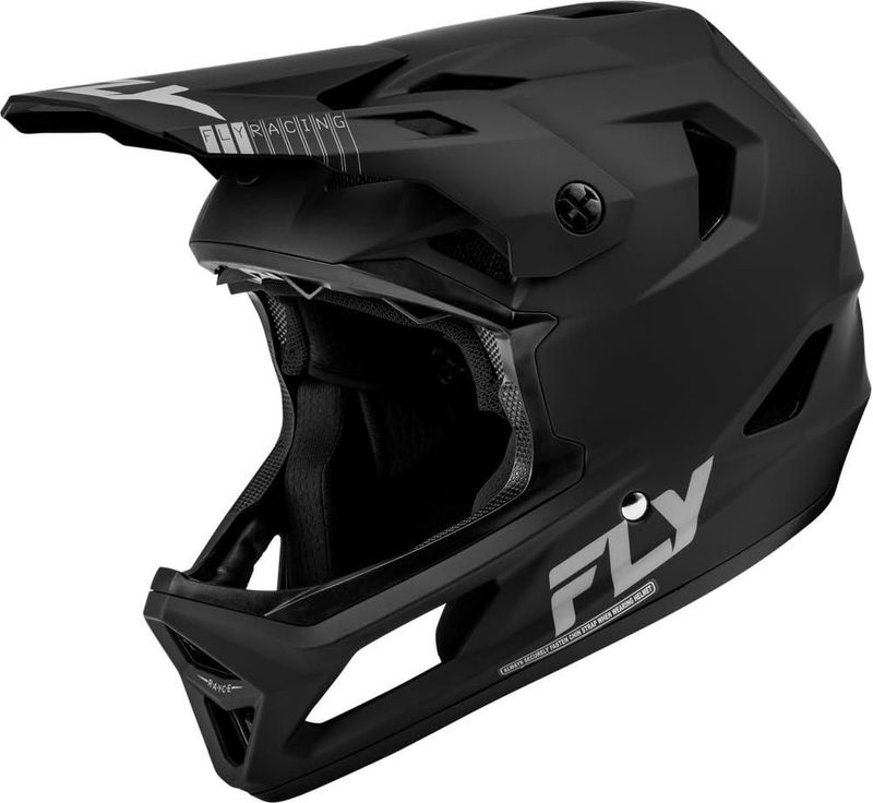 Casco Fly Racing Rayce MTB/BMX (Negro Talla M)