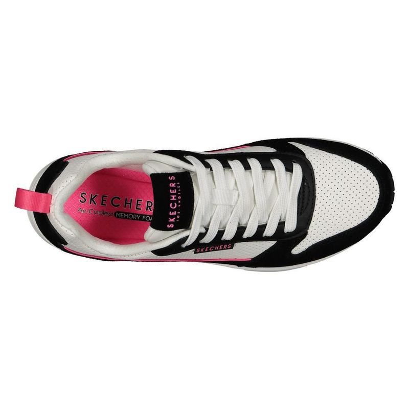 Tenis skechers street uno blanco para mujer 177105wbpk