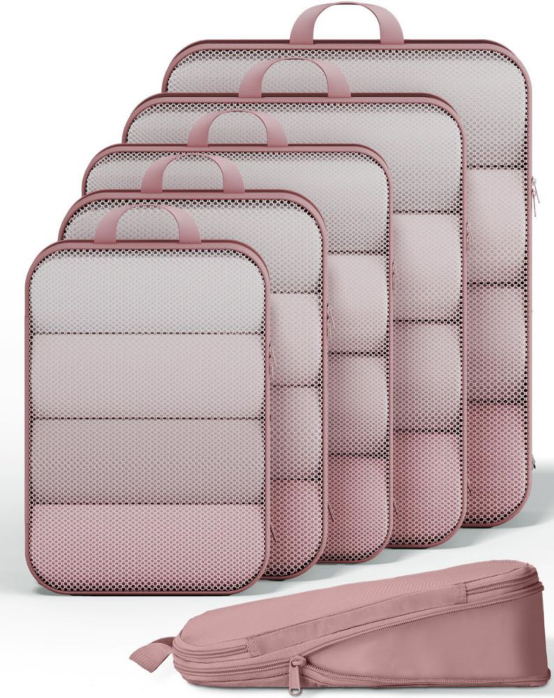 Set de cubos organizadores Veken 6/9/11 color coral claro