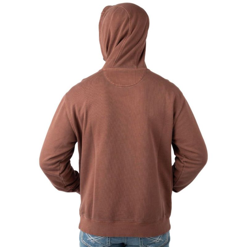 Sudadera con capucha Field & Stream talla grande color marrón de tela French Terry