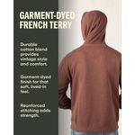 Sudadera con capucha Field & Stream talla grande color marrón de tela French Terry