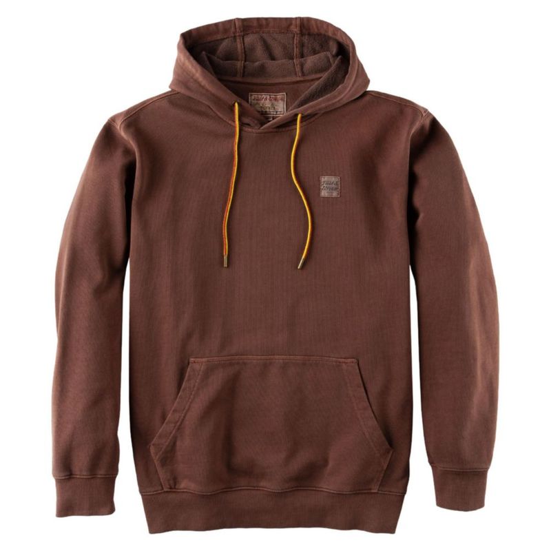 Sudadera con capucha Field & Stream talla grande color marrón de tela French Terry