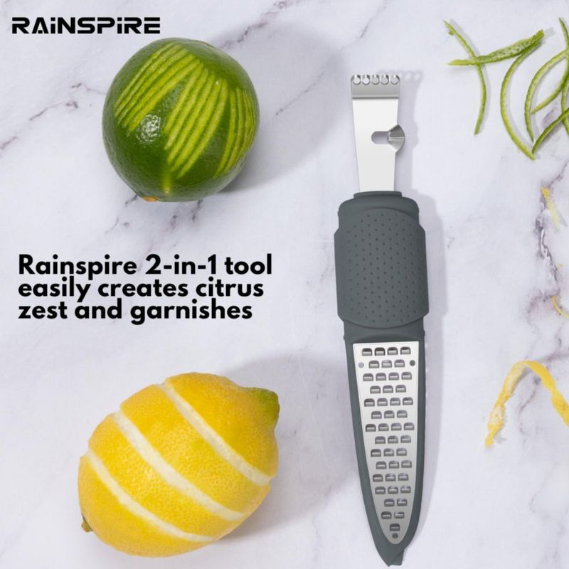 Rallador de Limón Rainspire Acero Inoxidable Gris 2 en 1