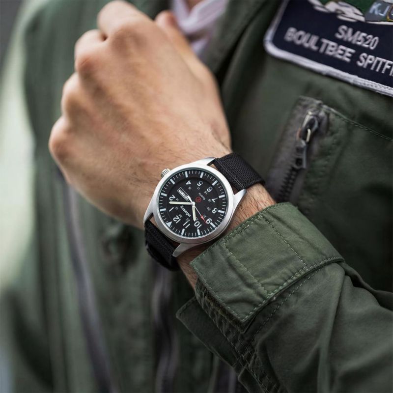 Reloj de Campo Militar para Hombre Infantry 5ATM Resistente al Agua con Correa de Nylon