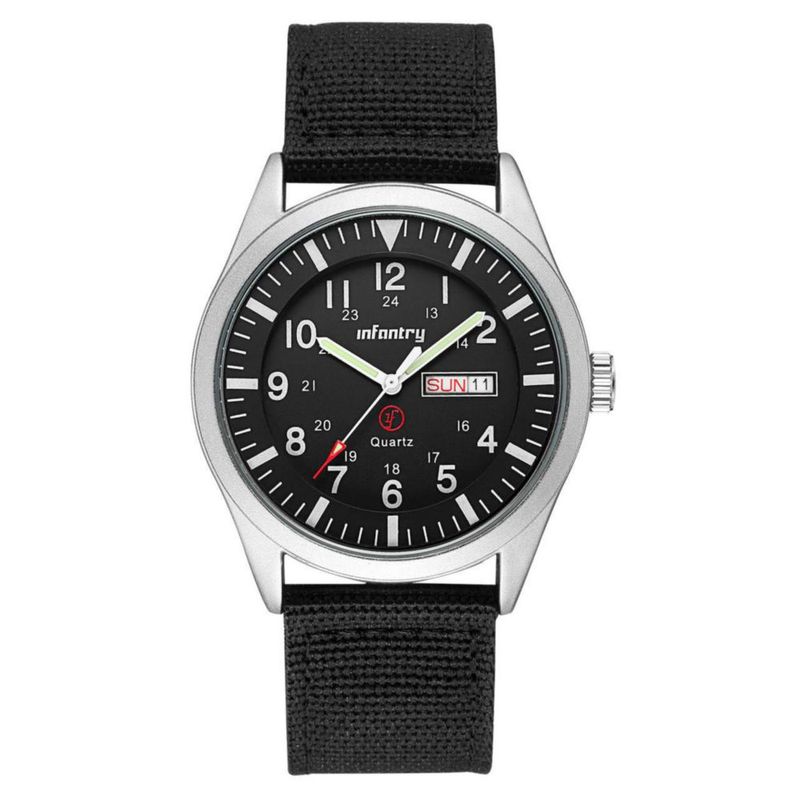 Reloj de Campo Militar para Hombre Infantry 5ATM Resistente al Agua con Correa de Nylon