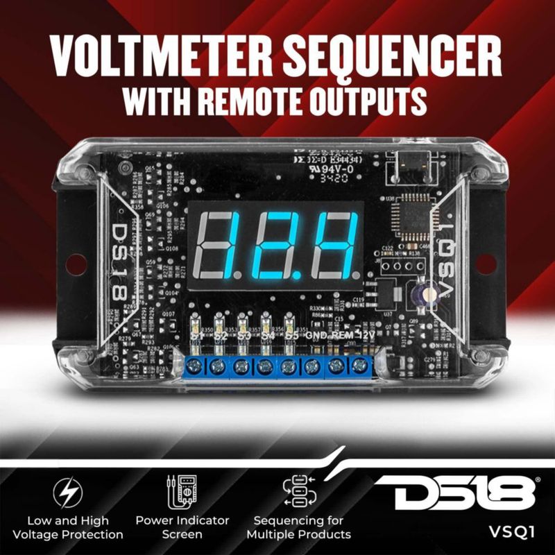 Voltímetro DS18 VSQ1 Secuenciador de Protección de Voltaje