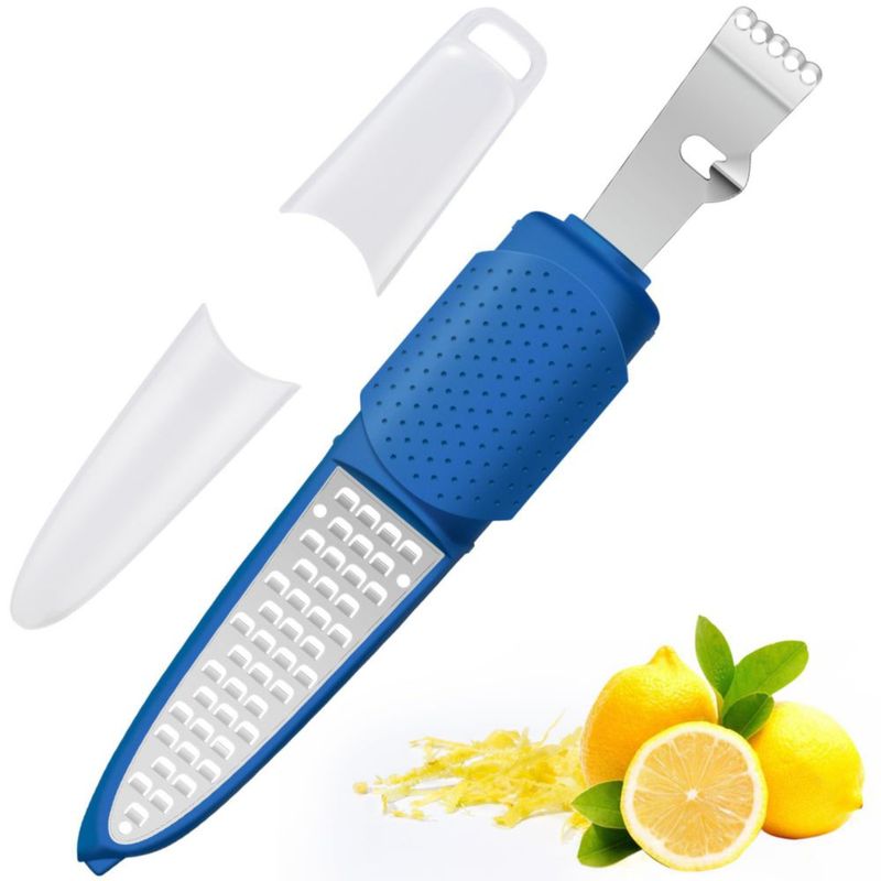 Rallador de Limón Rainspire 2 en 1 Acero Inoxidable Azul Oscuro