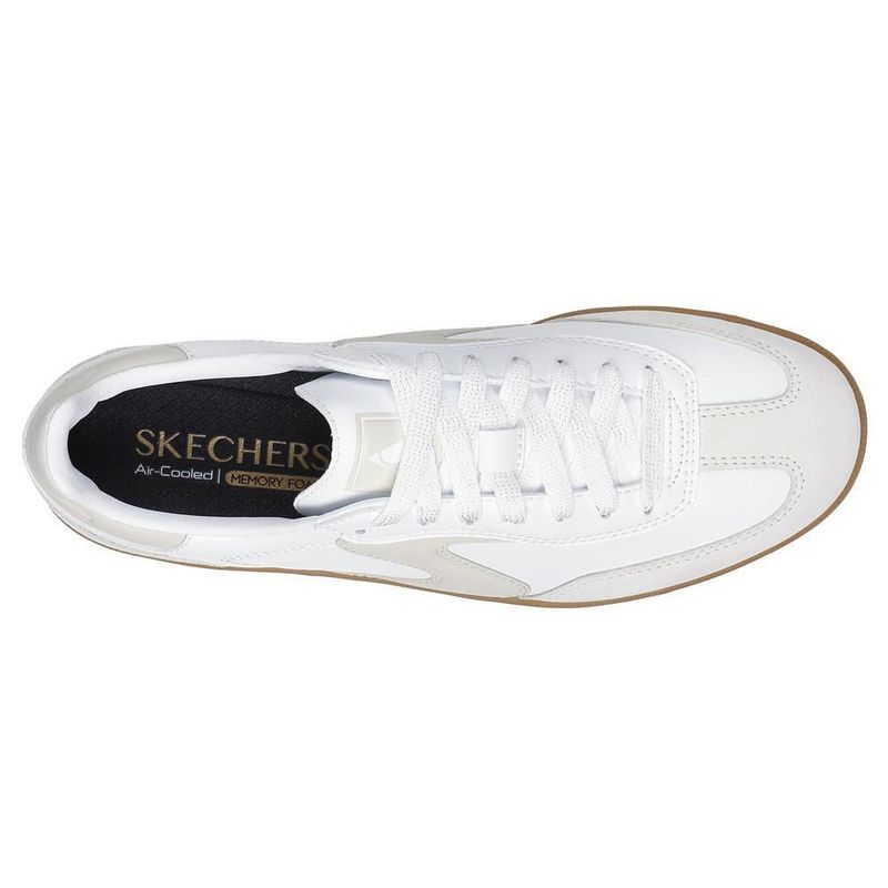 Tenis skechers court classis blanco para mujer 185232wnt