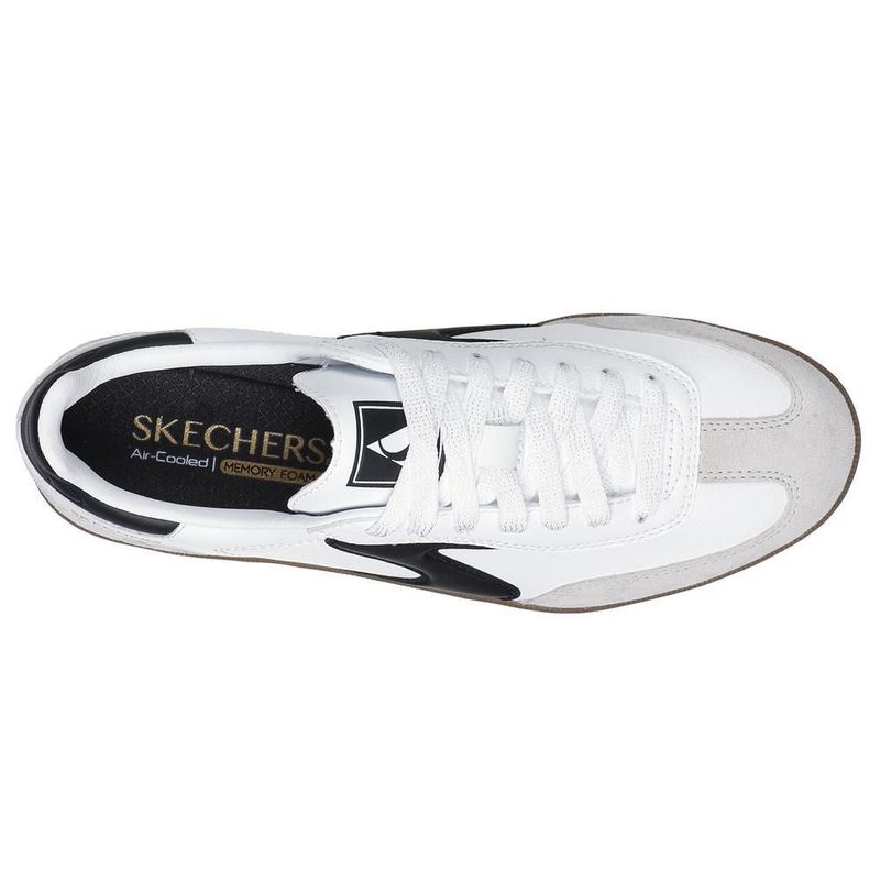 Tenis skechers court classis blanco para dama 185232wbk