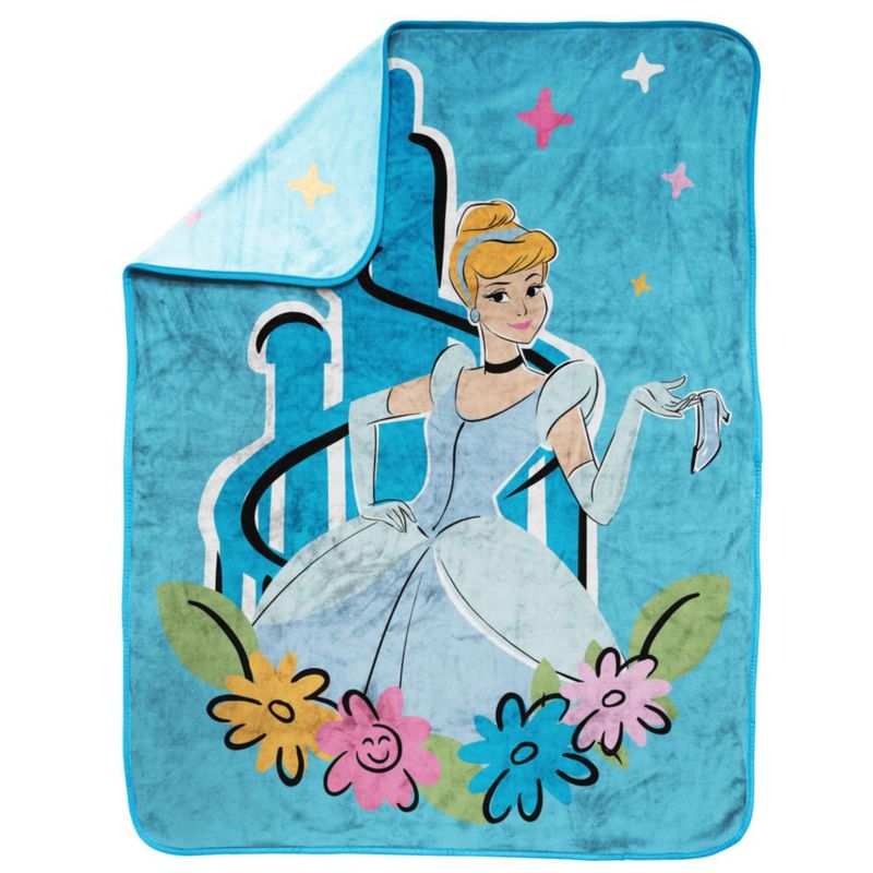 Manta decorativa Jay Franco 102x127 cm Cenicienta azul