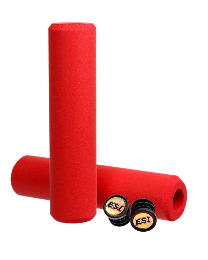 Empuñadura de manillar ESI Grips Chunky de silicona roja 80 g