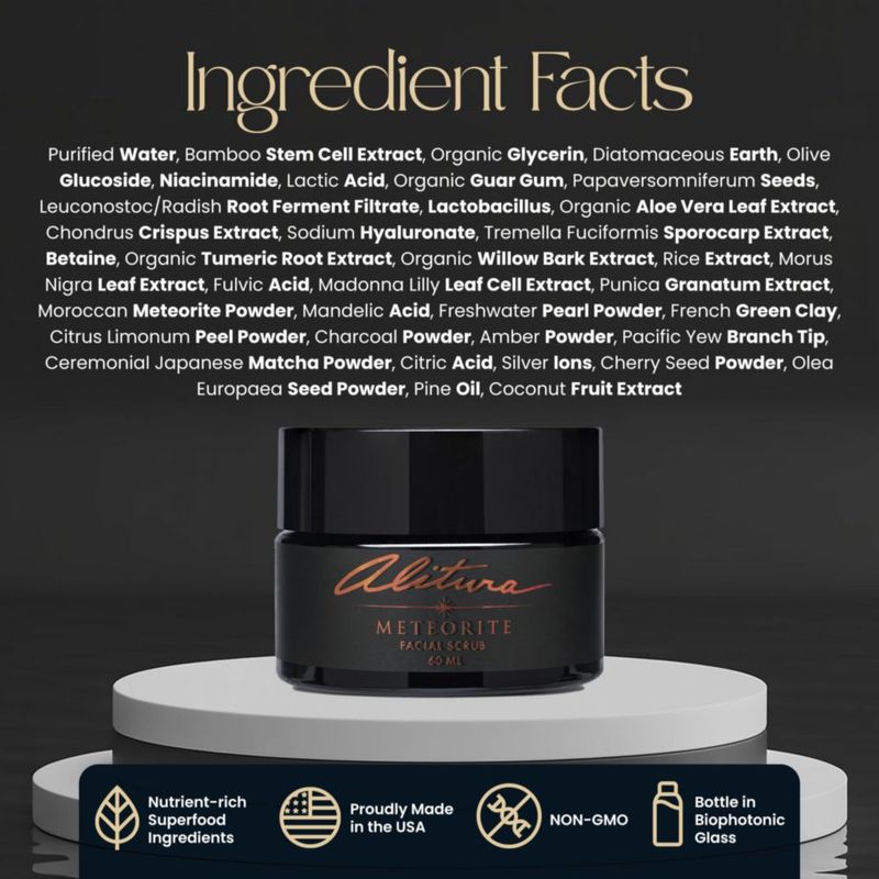 Exfoliante facial Alitura 60 ml Perla y Meteorito