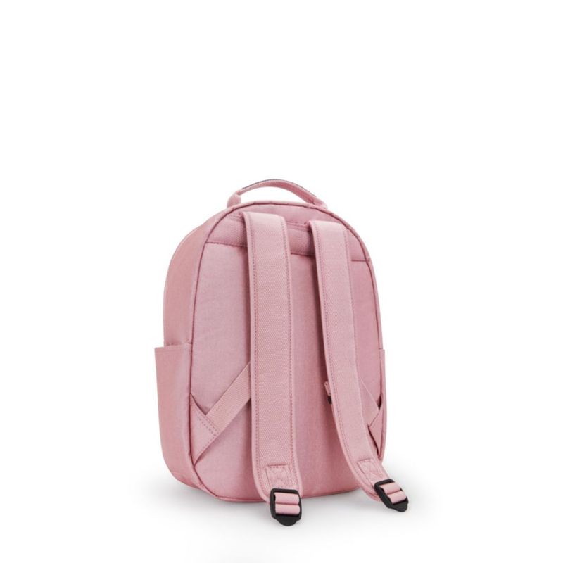 Mochila Kipling Seoul Pequeña Rosa con Funda para Tablet