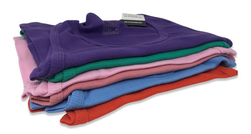 Top sin mangas Sexy Basics 100 % algodón ribeteado multipack