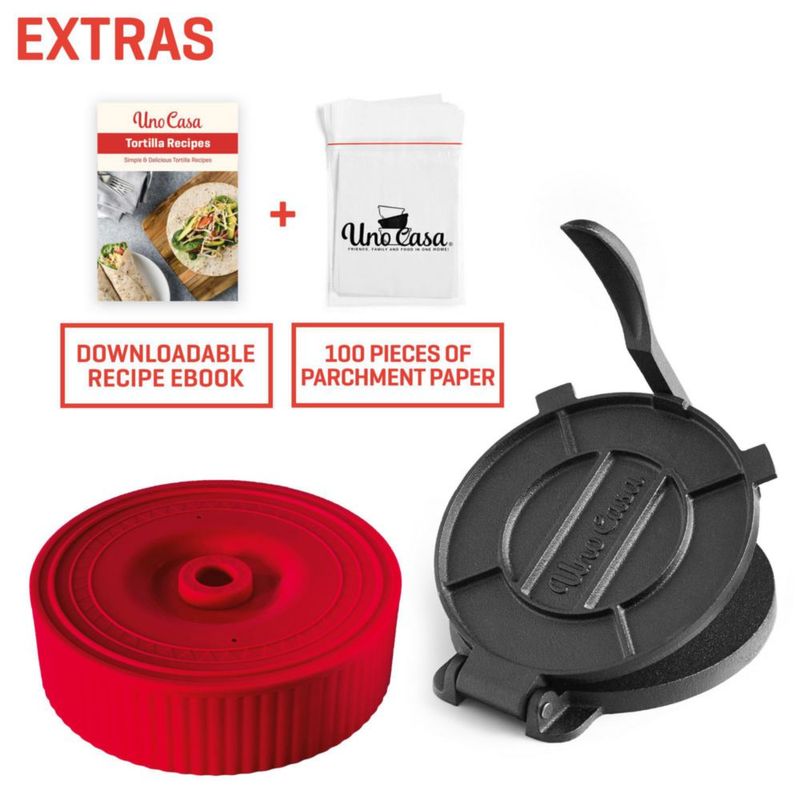 Prensa para Tortillas Uno Casa 20 cm con Calentador