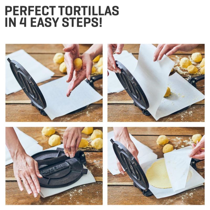 Prensa para Tortillas Uno Casa 20 cm con Calentador