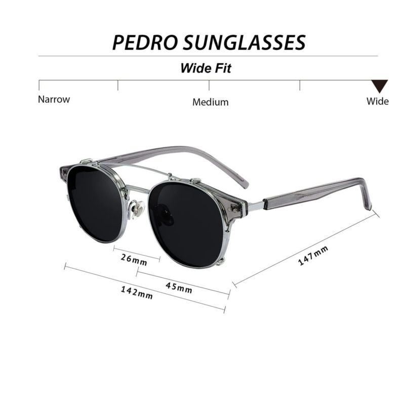 Gafas de Sol Technigadgets Steampunk Polarizadas Gris Negro Transparente