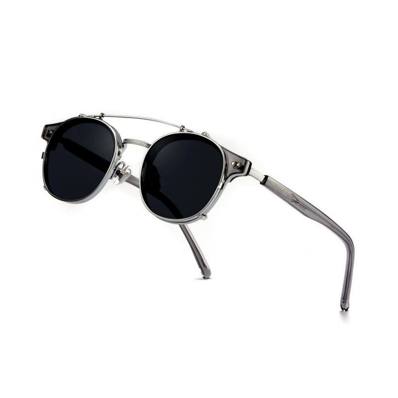 Gafas de Sol Technigadgets Steampunk Polarizadas Gris Negro Transparente