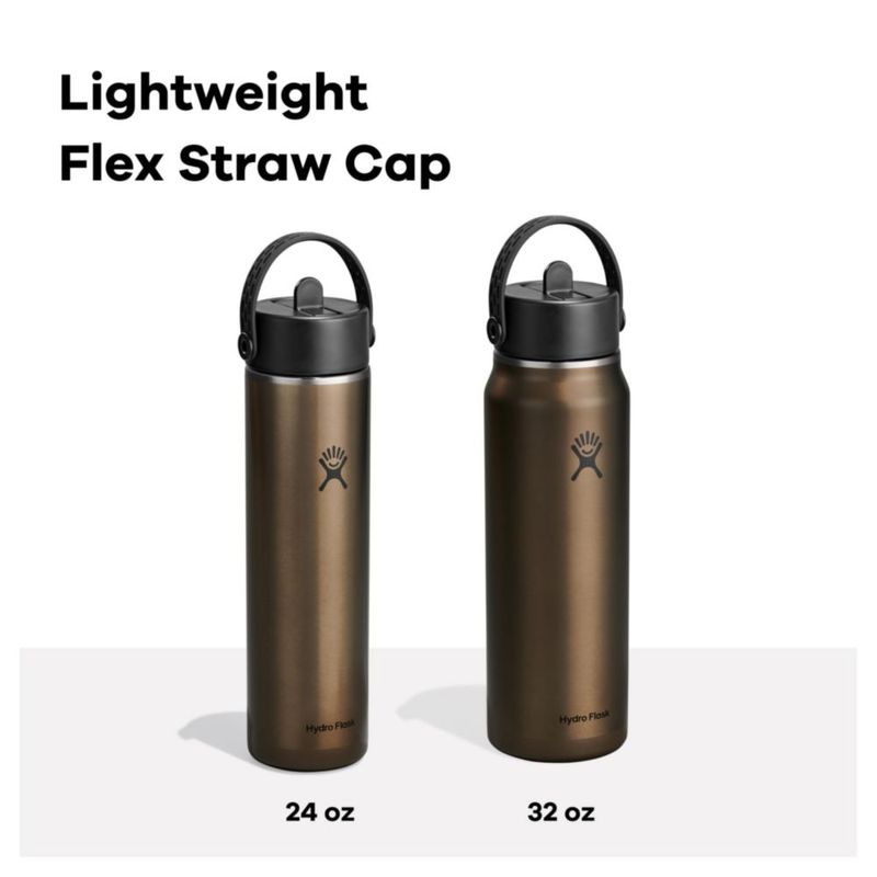 Botella de Agua Hydro Flask 680 ml Tapa de Sorbete Ancha Obsidian