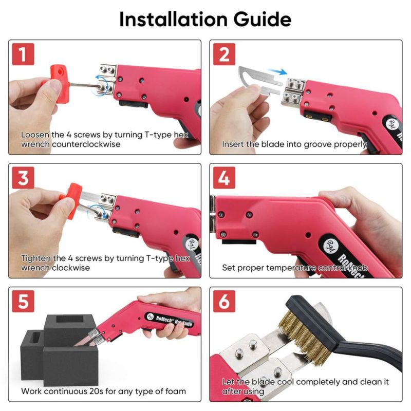Cuchilla Caliente ROMECH 120W Kit de Corte de Espuma Eléctrico