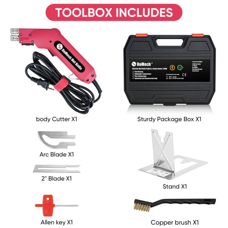 Cuchilla Caliente ROMECH 120W Kit de Corte de Espuma Eléctrico