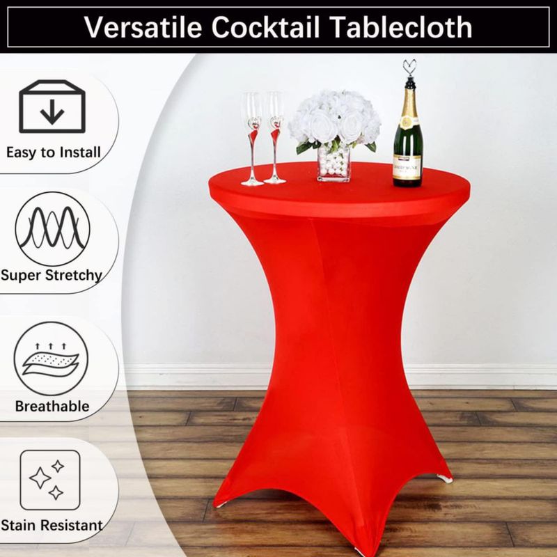 Mantel redondo Jusmate 81 cm (2 unidades) – rojo