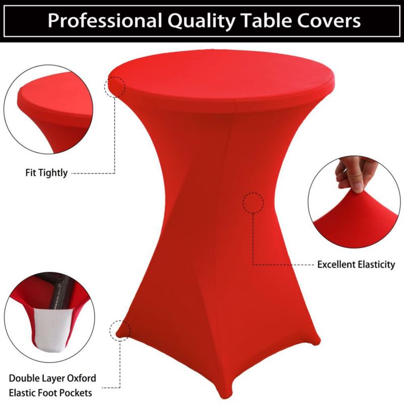 Mantel redondo Jusmate 81 cm (2 unidades) – rojo