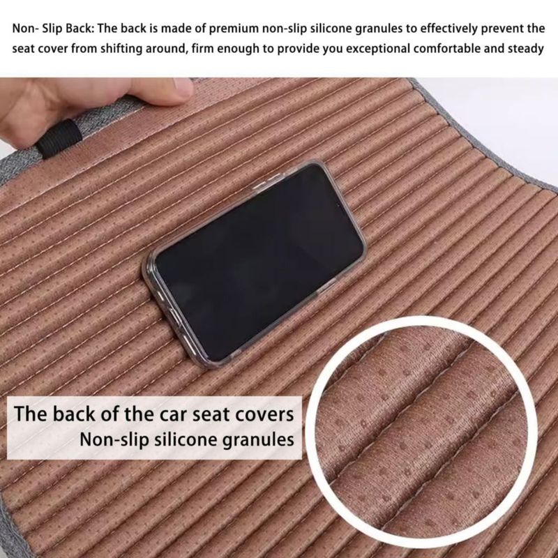 Fundas de Asiento de Coche Suninbox Cobertura Inferior de Asiento de Tela Cojín Universal para Asiento Delantero con Relleno de Cáscara de Trigo