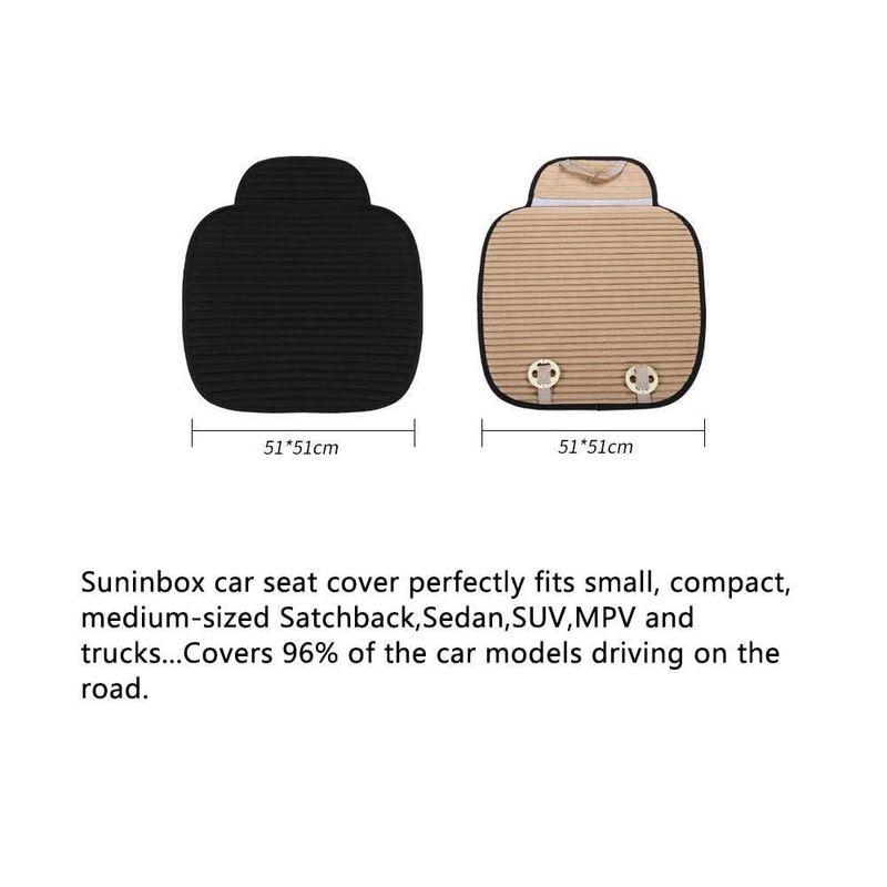Fundas de Asiento de Coche Suninbox Cobertura Inferior de Asiento de Tela Cojín Universal para Asiento Delantero con Relleno de Cáscara de Trigo