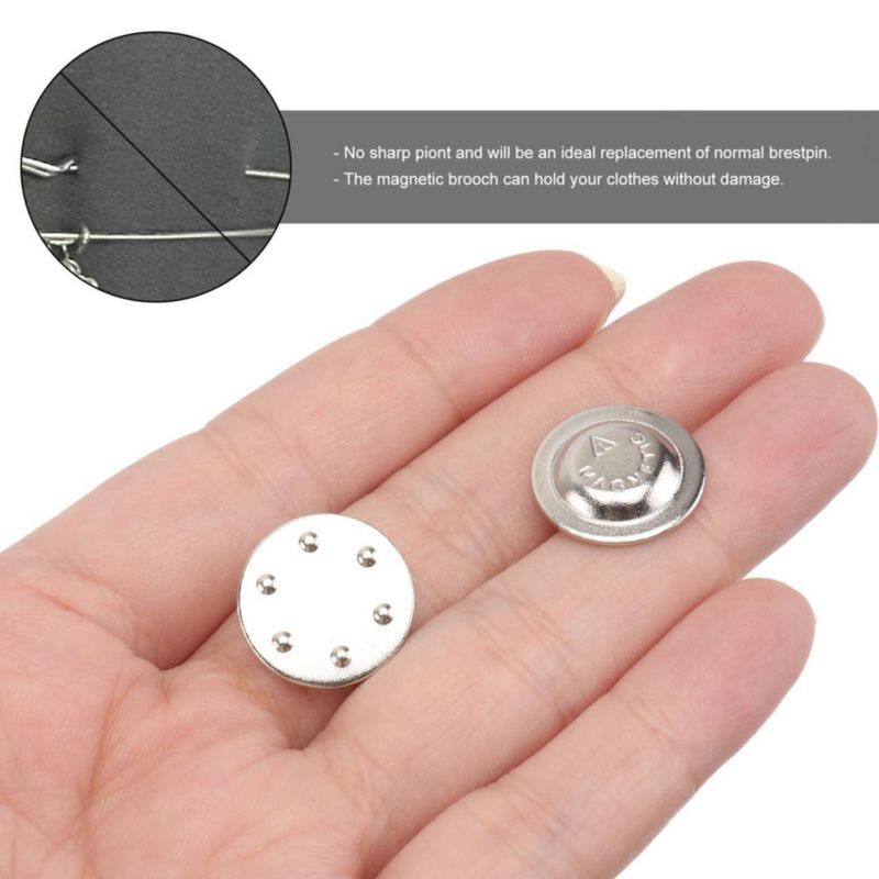 Healiffy – Broches magnéticos redondos de 17 cm paquete de 24 unidades
