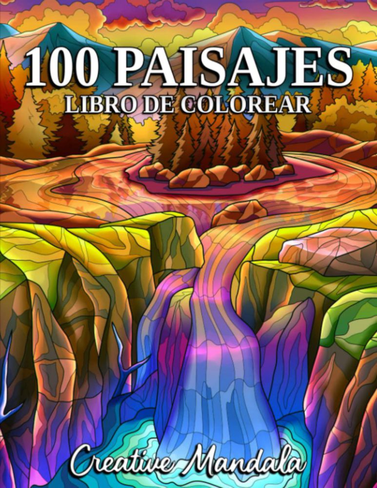 Libro para colorear Majosta 100 paisajes – Edición en español