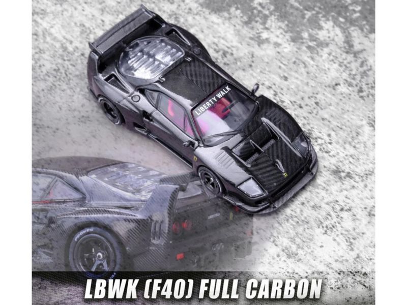 Coche Modelo Inno Models LBWK F40 1/64 de Fibra de Carbono