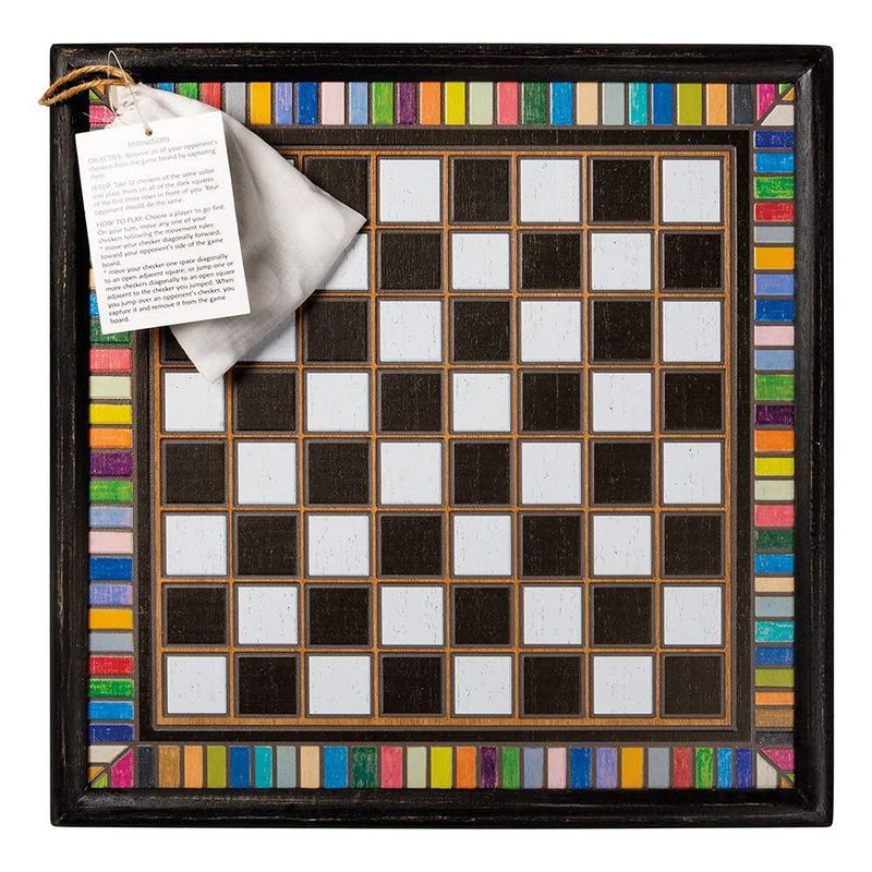 Juego de Damas Primitives de Kathy 41 cm – Decoración de Pared de Madera