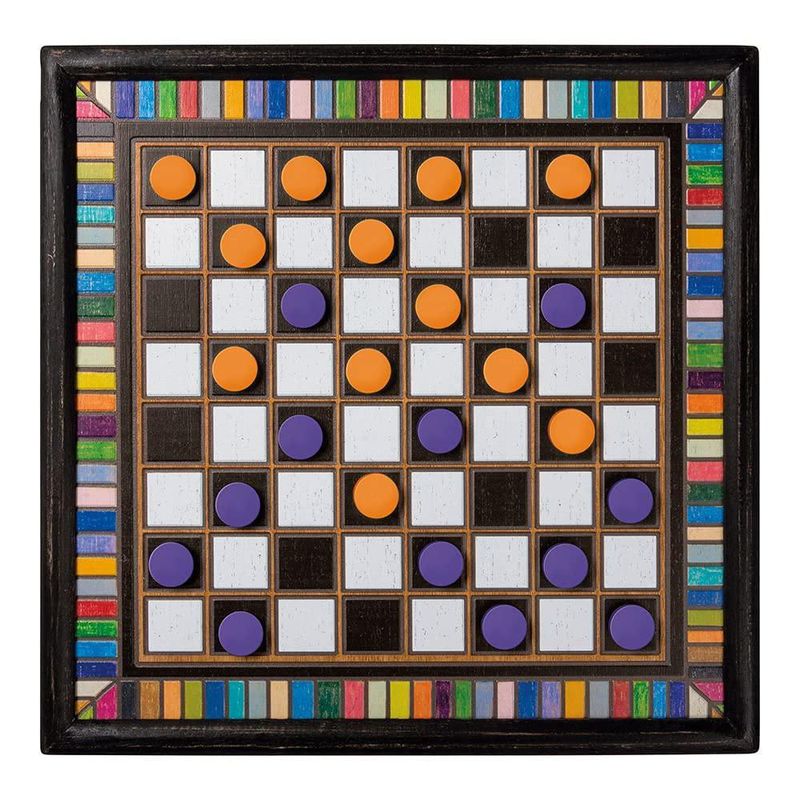 Juego de Damas Primitives de Kathy 41 cm – Decoración de Pared de Madera