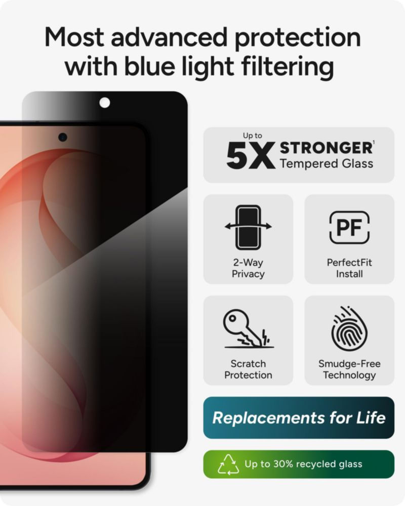 Protector de pantalla ZAGG Glass Elite Privacy para Samsung Galaxy S26 Plus