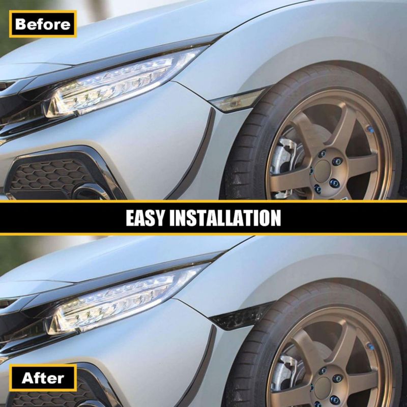 Luces de posición laterales LED ahumadas Venyeeda para Honda Civic 2016‑2021
