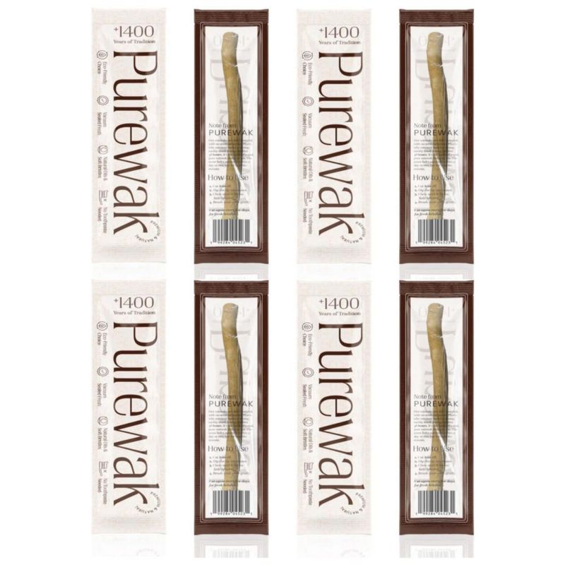 Cepillo de dientes PUREWAK Palillos de Miswak 4 unidades Natural