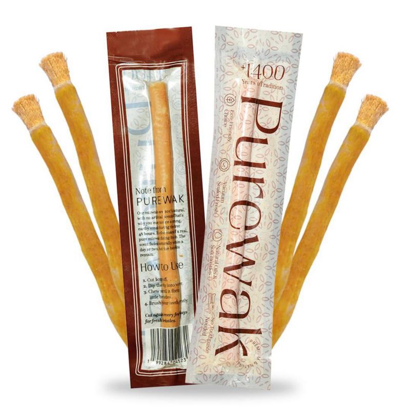 Cepillo de dientes PUREWAK Palillos de Miswak 4 unidades Natural