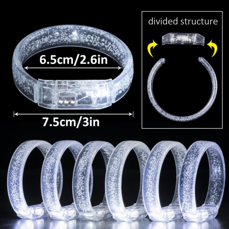 Set de fiesta Bethmore 50 piezas: gafas LED pulseras LED y anillos LED