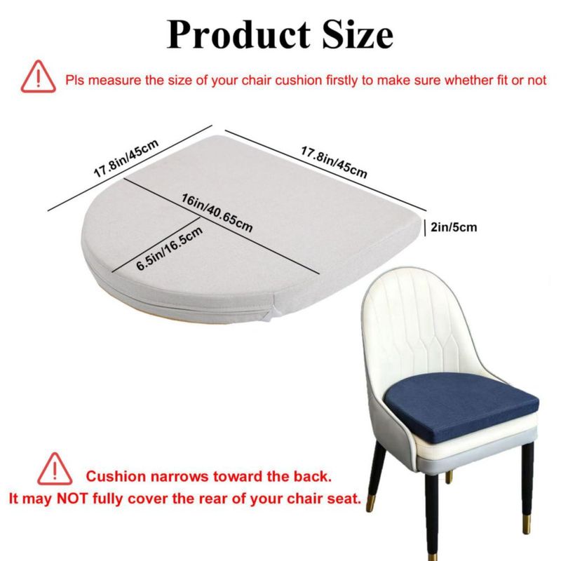 Cojín para Silla MICUSHION 46 cm Azul Marino Pack de 2