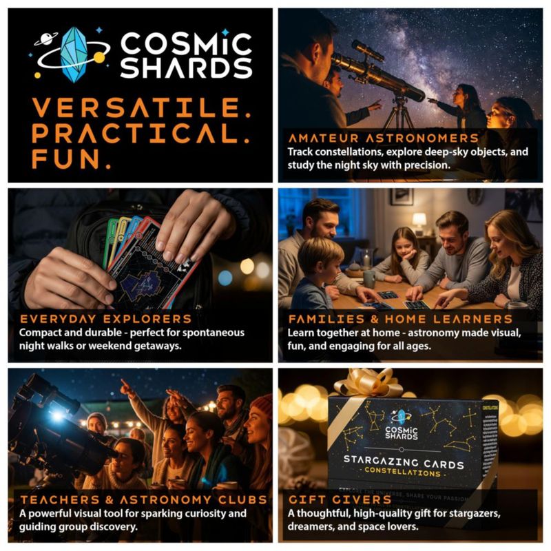 Tarjetas Didácticas COSMIC SHARDS Constelaciones - Baraja de 88 Cartas