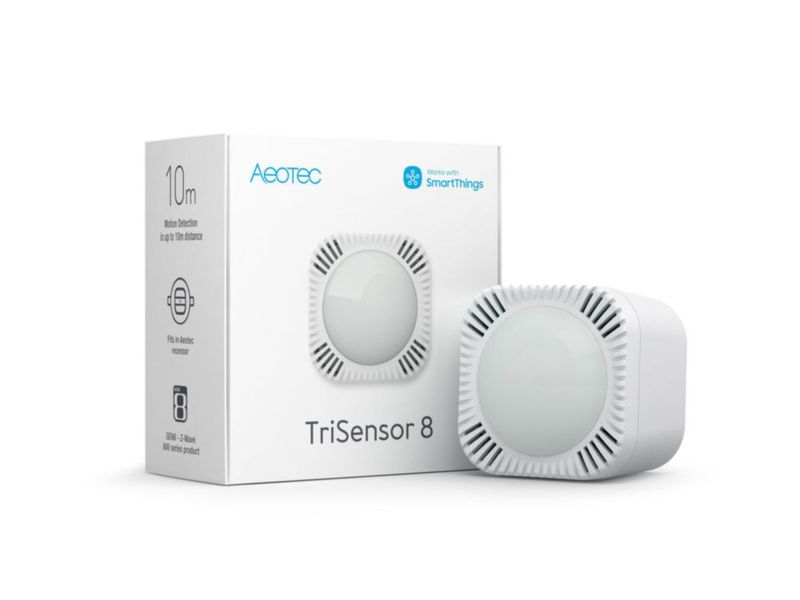 Sensor AEOTEC TriSensor 8 Z‑Wave Serie 800 (movimiento temperatura y luz)