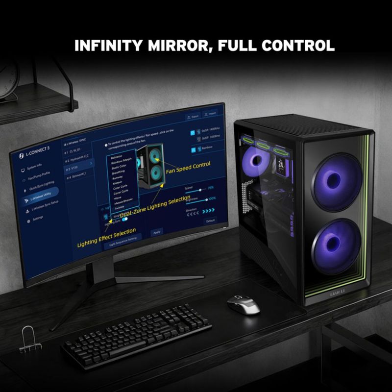 Torre Lian Li Vector V150INF Micro ATX Negra