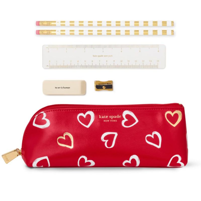 Estuche para lápices y bolígrafos Kate Spade New York 22 cm Corazones