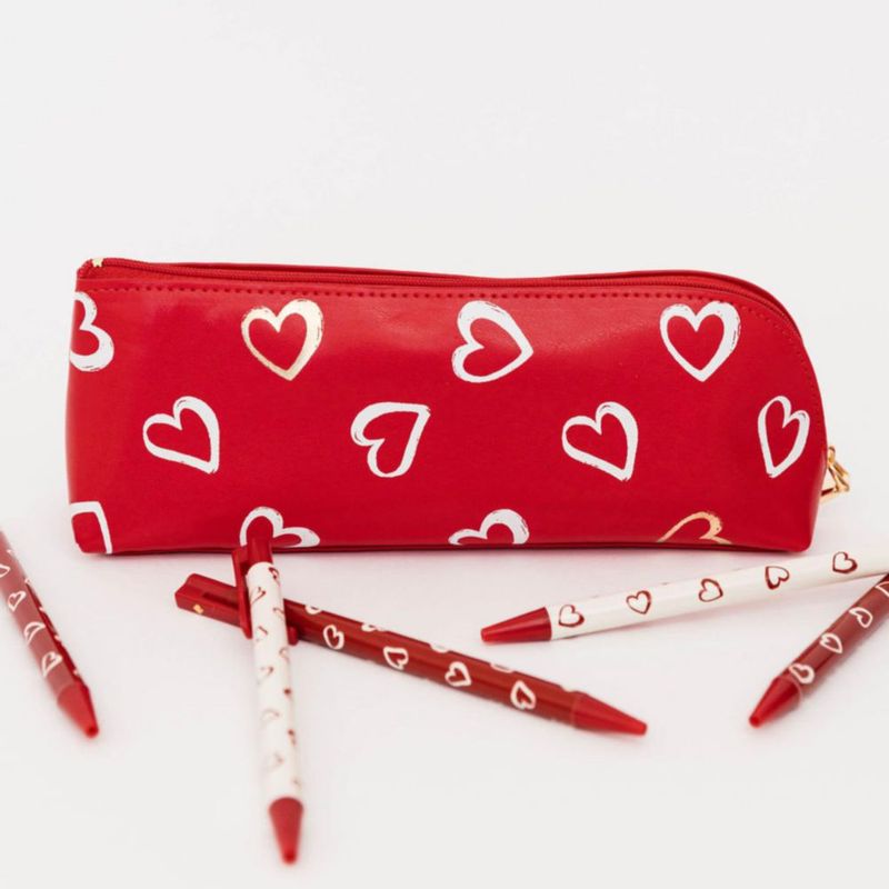 Estuche para lápices y bolígrafos Kate Spade New York 22 cm Corazones
