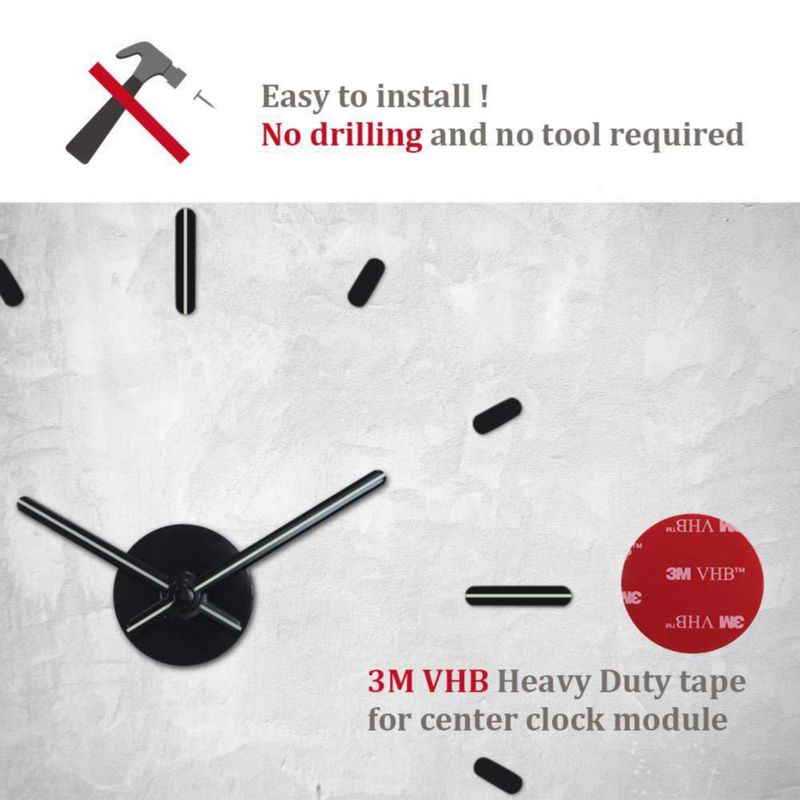 Reloj de Pared Presentime 56 cm Sin Marco DIY que Brilla