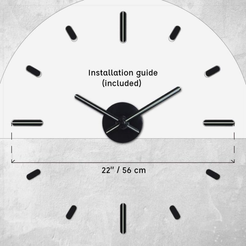 Reloj de Pared Presentime 56 cm Sin Marco DIY que Brilla