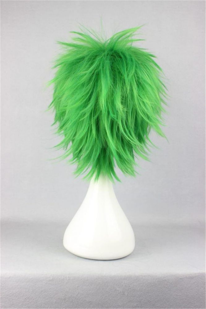 Peluca COSPLAZA Corta Verde con Picos para Cosplay de Anime