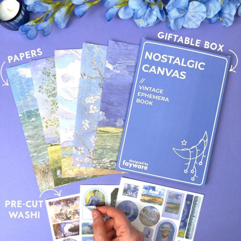 Pegatinas Washi Fayware 487 piezas Libro de Efímeros Vintage
