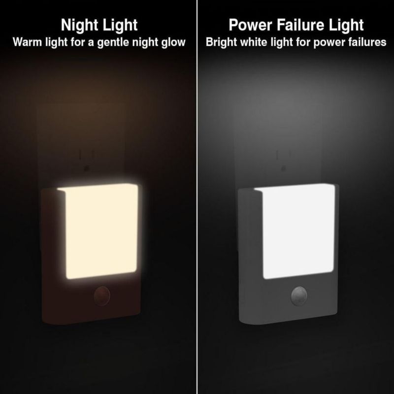 Luz Nocturna Camelion Pack de 4 con Sensor de Movimiento 3 en 1